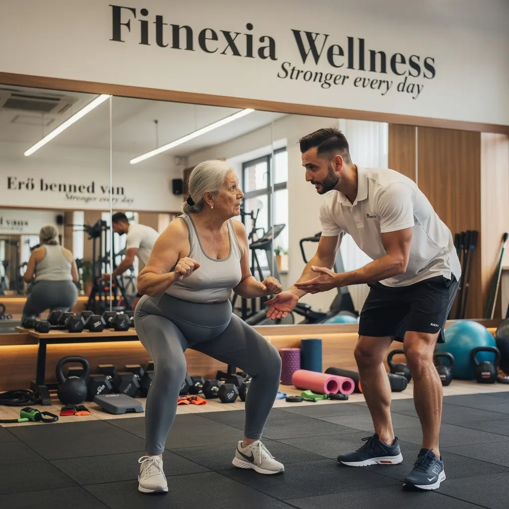 Online fitnesz edzés során a résztvevők különböző gyakorlatokat végeznek, miközben egészséges életmódra törekednek.