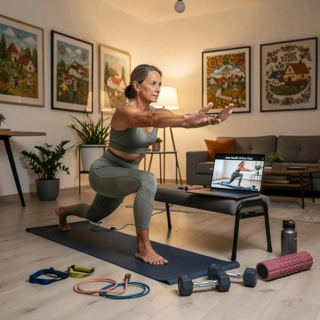 Különböző korosztályok képviselői élvezik a közös edzést, hangsúlyozva a közös egészség fontosságát.