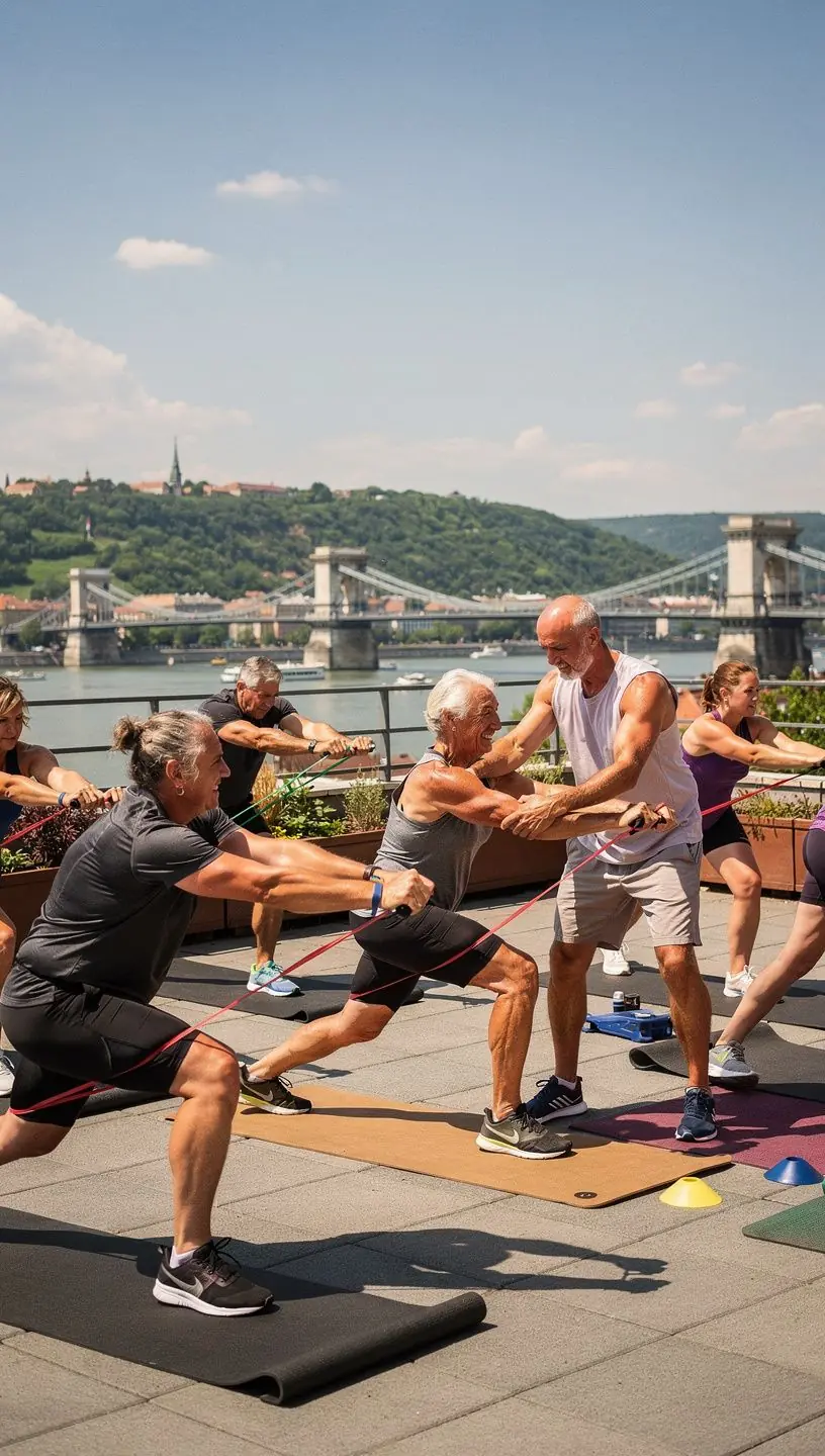 Kép egy online edzésplatform felületéről, amely a különböző programokat és edzőket mutatja be.